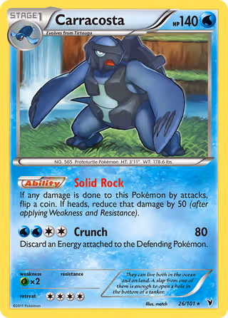 Carracosta 26/101 Pokemon card