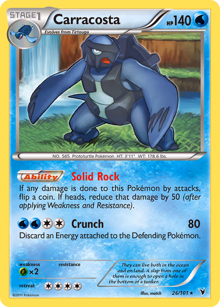 Carracosta 26/101 Pokemon card