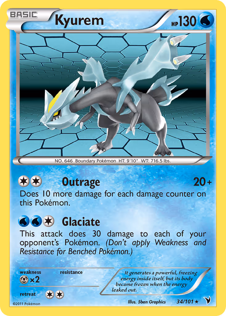 Kyurem 34/101 Pokemon card