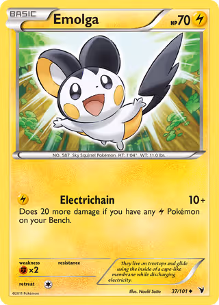 Emolga 37/101 Pokemon card