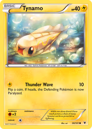 Tynamo 38/101 Pokemon card