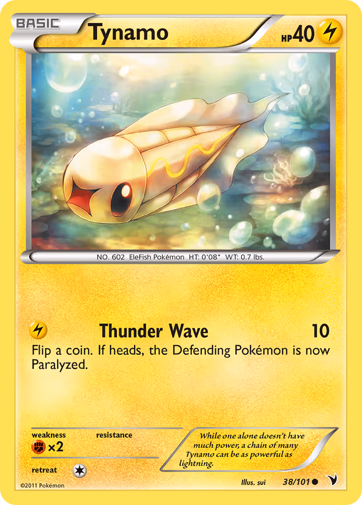 Tynamo 38/101 Pokemon card