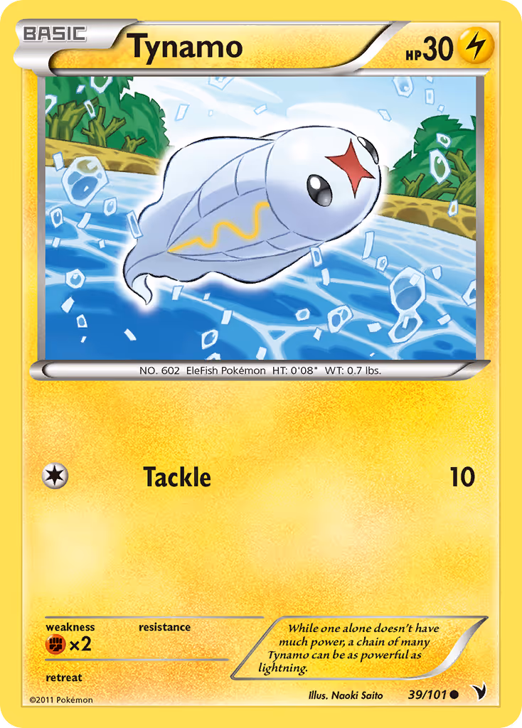 Tynamo 39/101 Pokemon card
