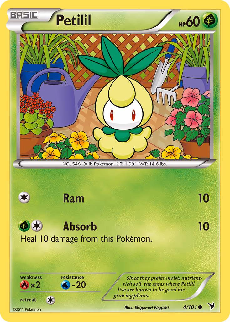 Petilil 4/101 Pokemon card