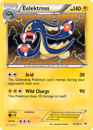 Eelektross 41/101 Pokemon card