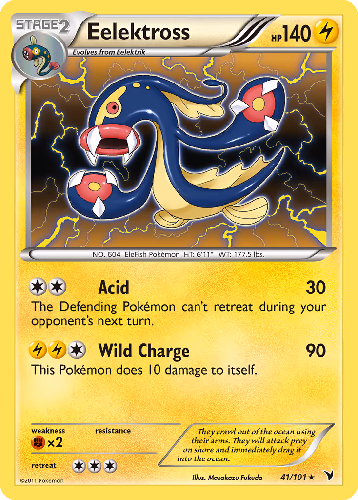 Eelektross 41/101 Pokemon card