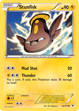 Stunfisk 42/101 Pokemon card
