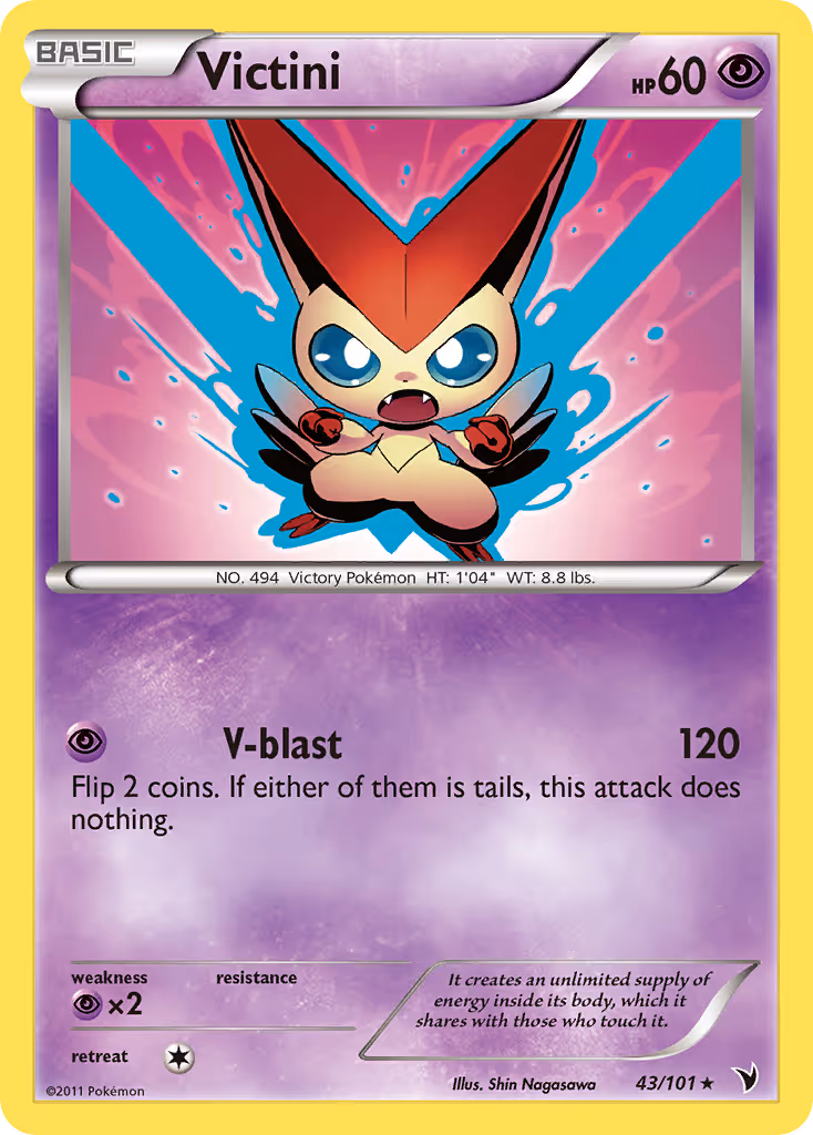 Victini 43/101 Pokemon card