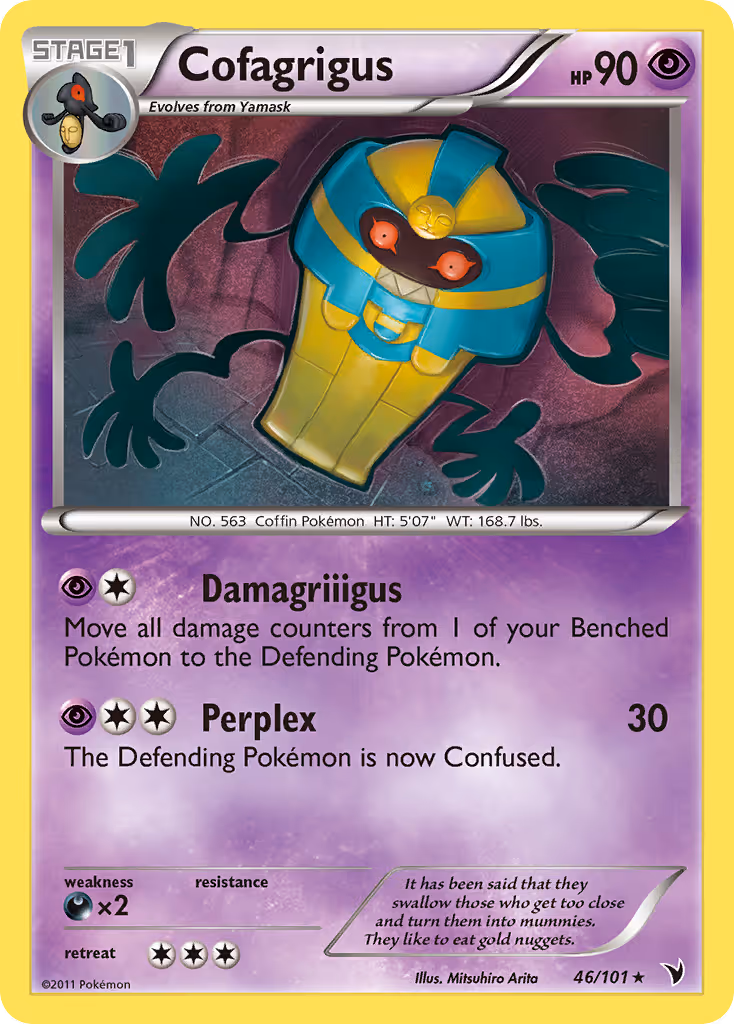 Cofagrigus 46/101 Pokemon card