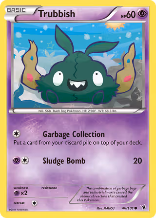 Trubbish 48/101 Pokemon card