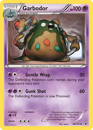 Garbodor 49/101 Pokemon card