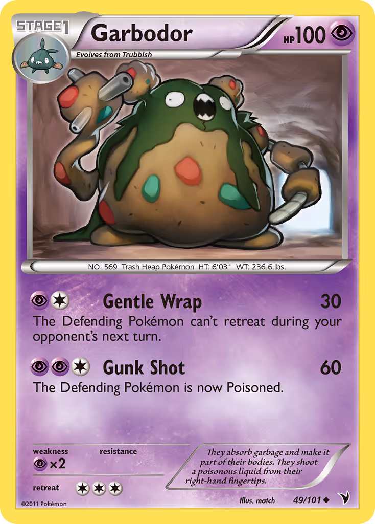 Garbodor 49/101 Pokemon card