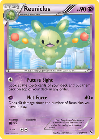 Reuniclus 52/101 Pokemon card