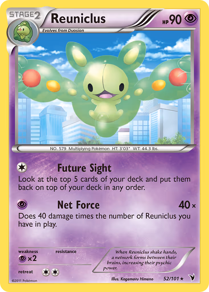Reuniclus 52/101 Pokemon card