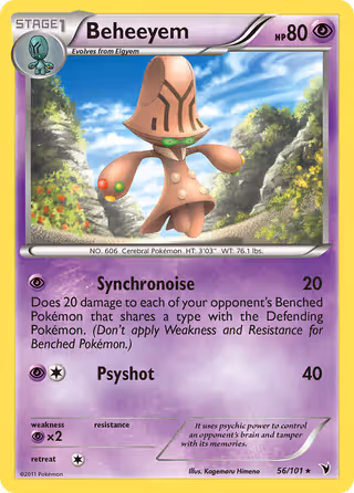 Beheeyem 56/101 Pokemon card