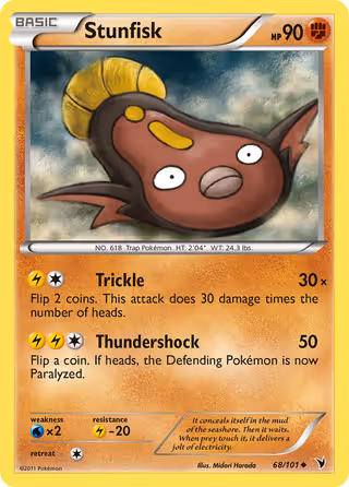 Stunfisk 68/101 Pokemon card