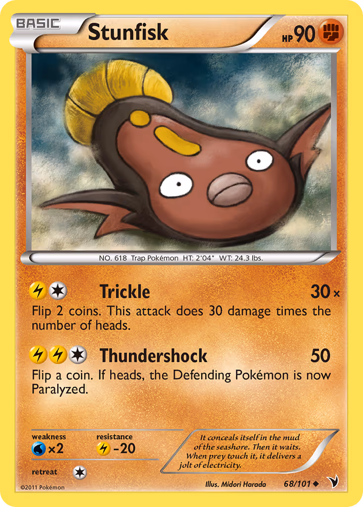 Stunfisk 68/101 Pokemon card
