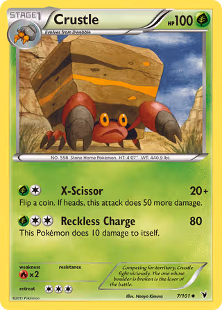 Crustle 7/101 Pokemon card