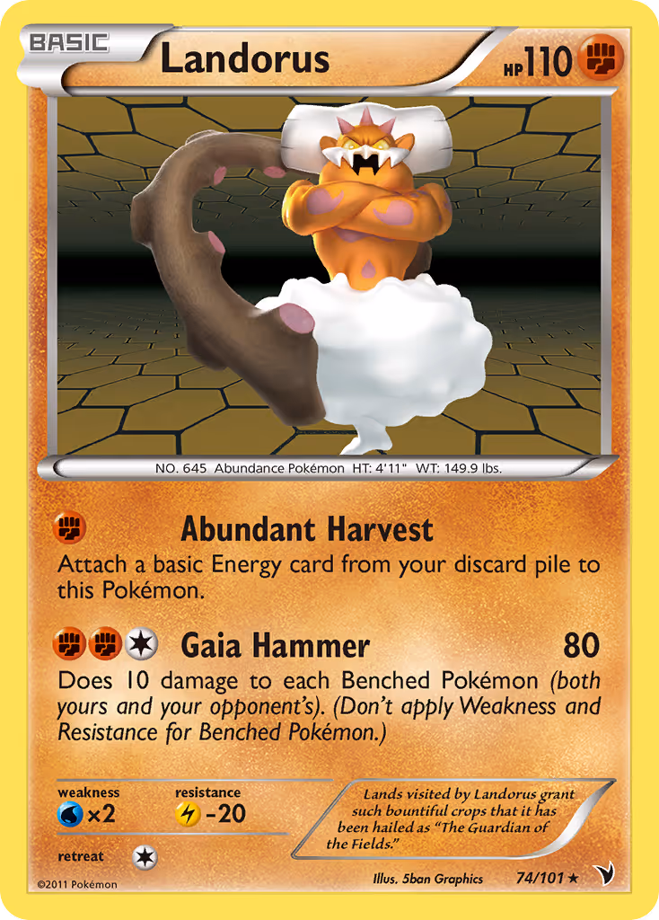 Landorus 74/101 Pokemon card