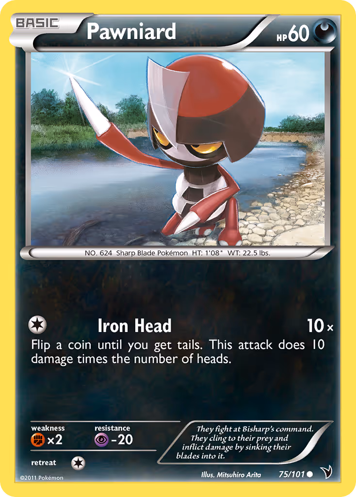 Pawniard 75/101 Pokemon card