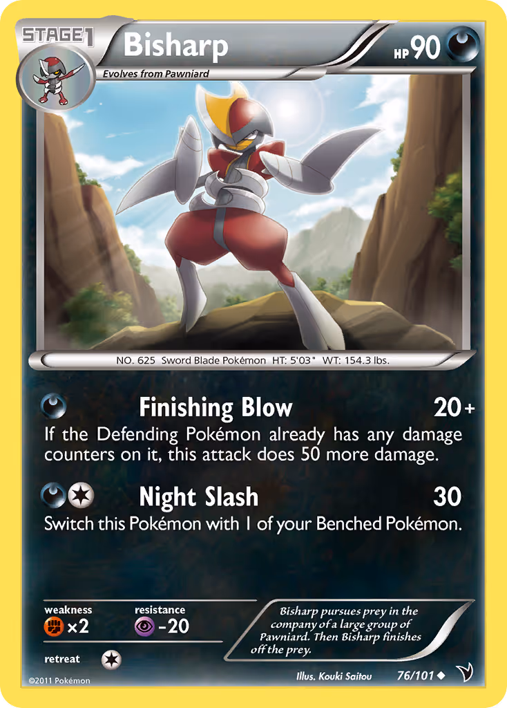 Bisharp 76/101 Pokemon card