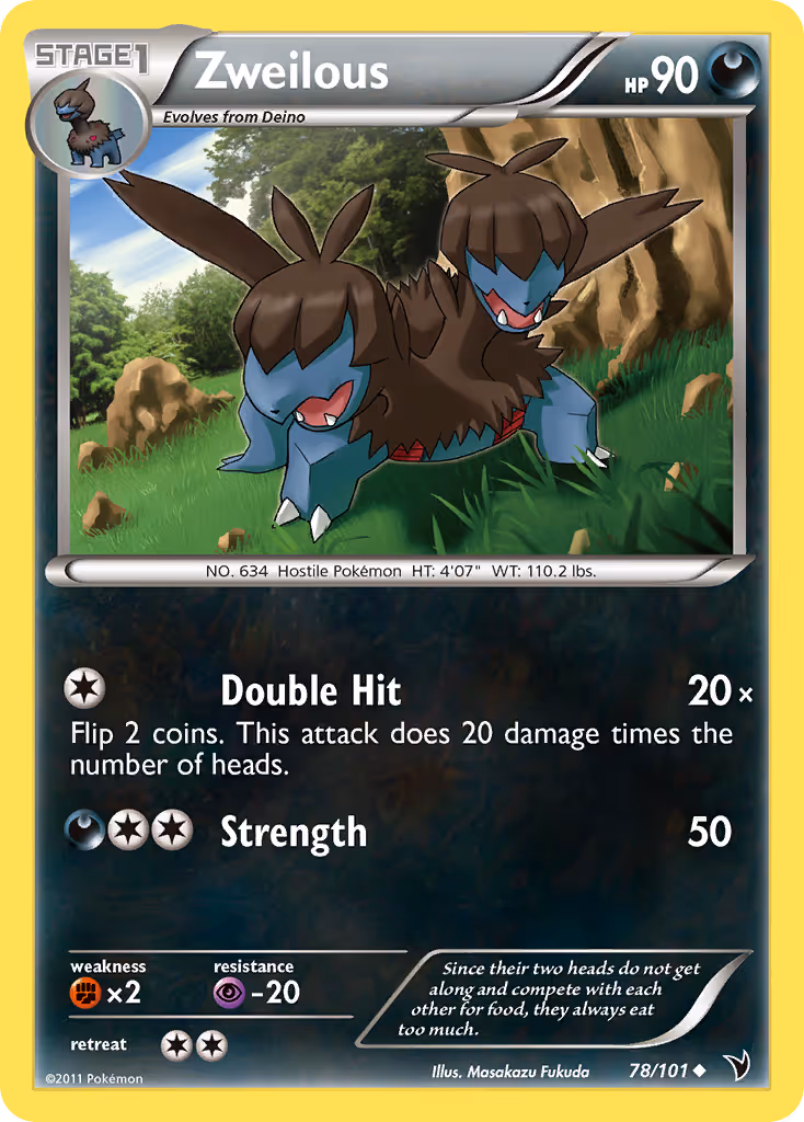Zweilous 78/101 Pokemon card