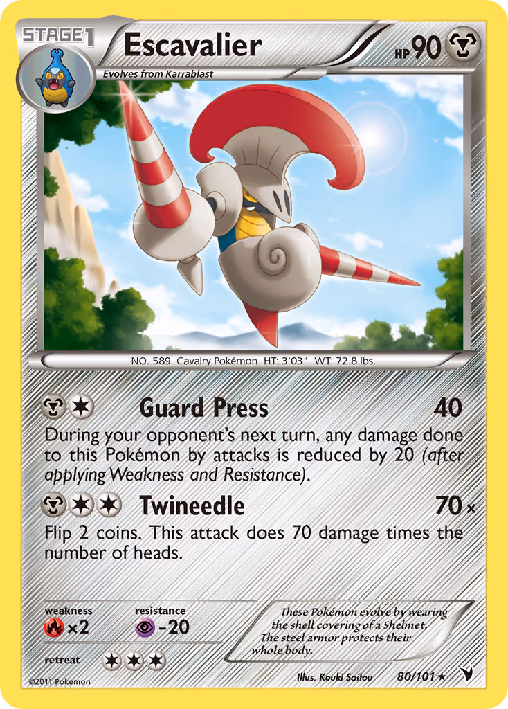 Escavalier 80/101 Pokemon card