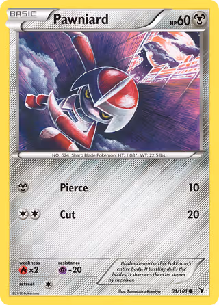 Pawniard 81/101 Pokemon card