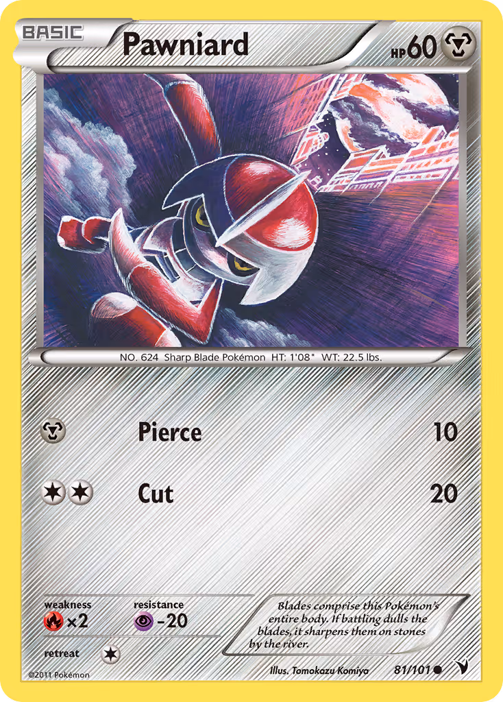 Pawniard 81/101 Pokemon card