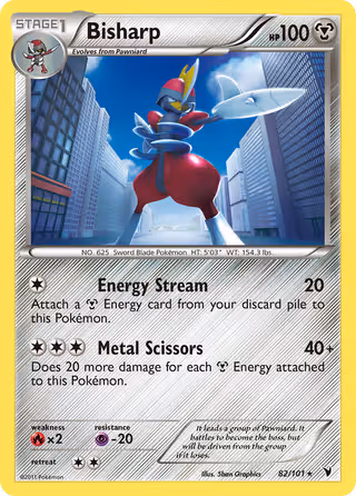 Bisharp 82/101 Pokemon card