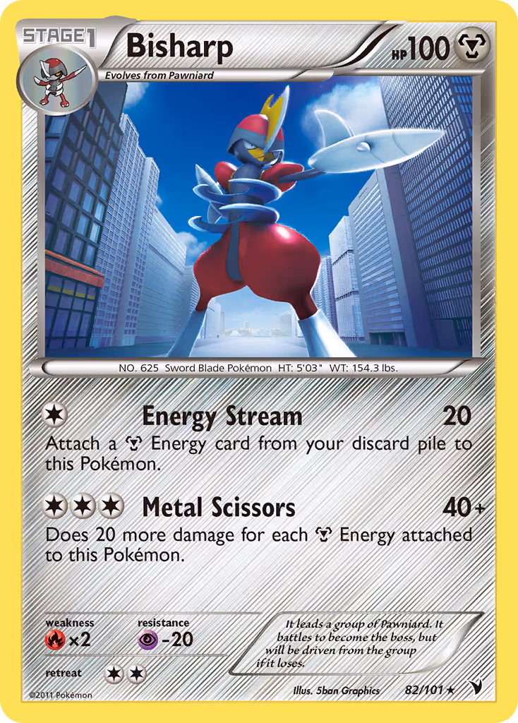 Bisharp 82/101 Pokemon card