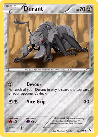 Durant 83/101 Pokemon card