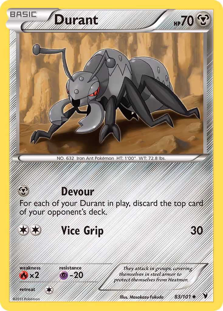 Durant 83/101 Pokemon card