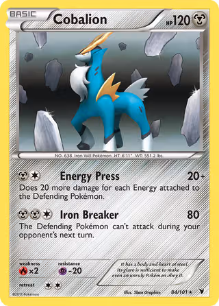 Cobalion 84/101 Pokemon card