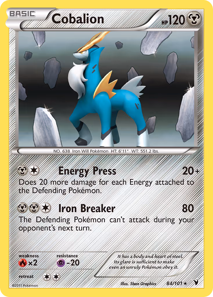 Cobalion 84/101 Pokemon card