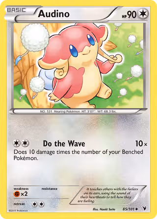 Audino 85/101 Pokemon card