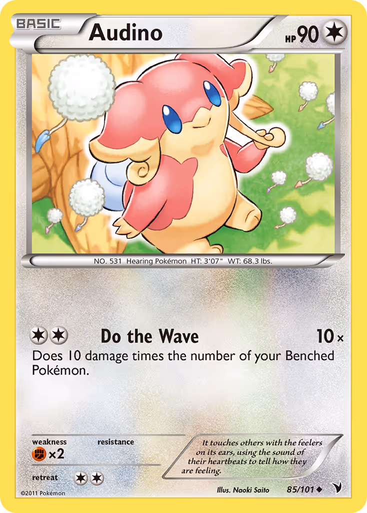 Audino 85/101 Pokemon card