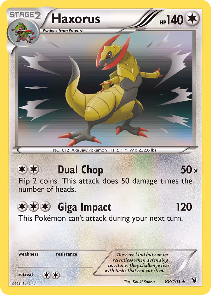 Haxorus 88/101 Pokemon card