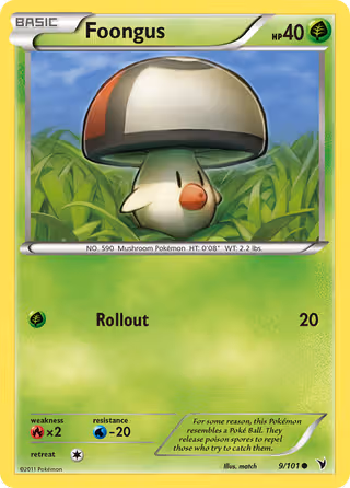 Foongus 9/101 Pokemon card