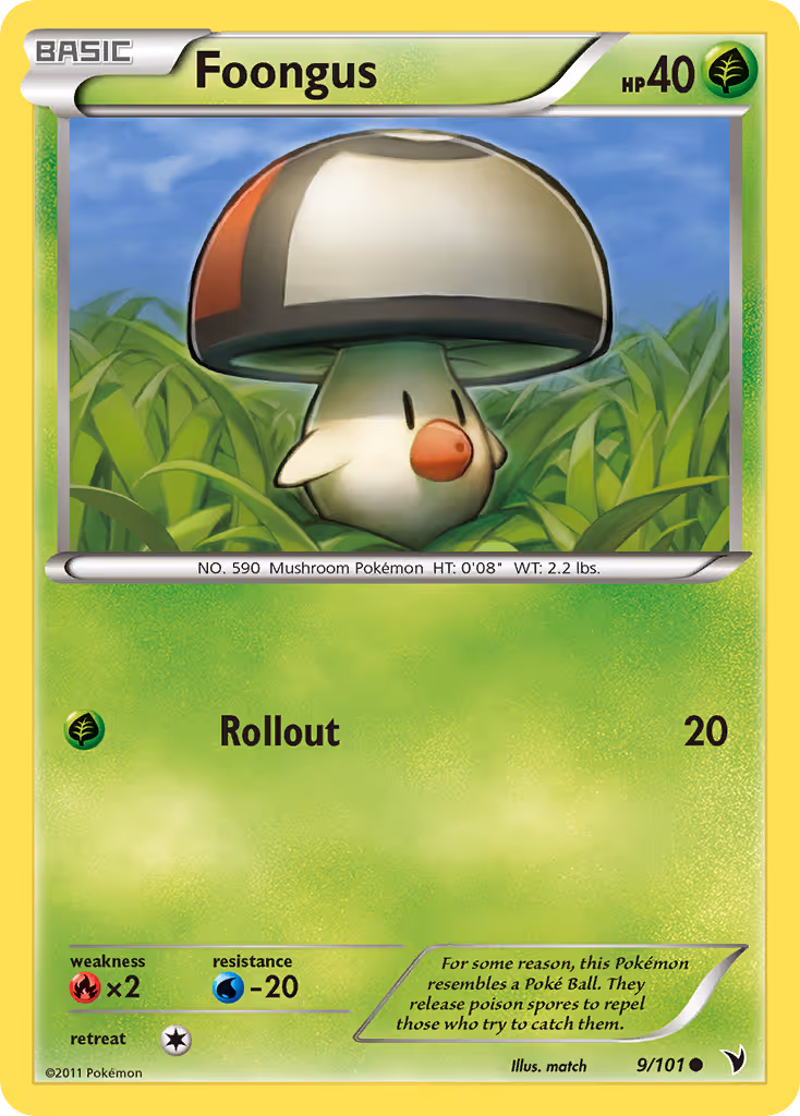 Foongus 9/101 Pokemon card