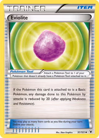 Eviolite 91/101 Pokemon card