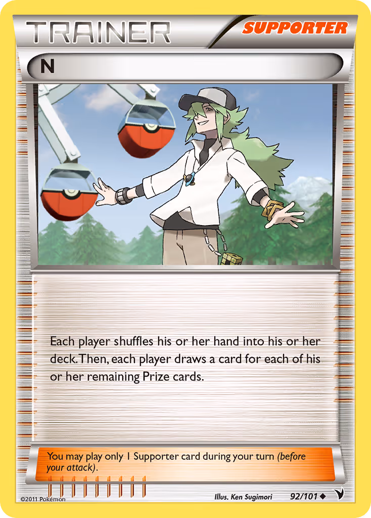 N 92/101 Pokemon card