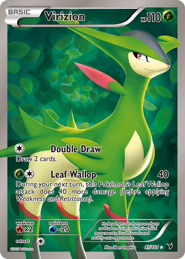 Virizion 97/101 Pokemon card