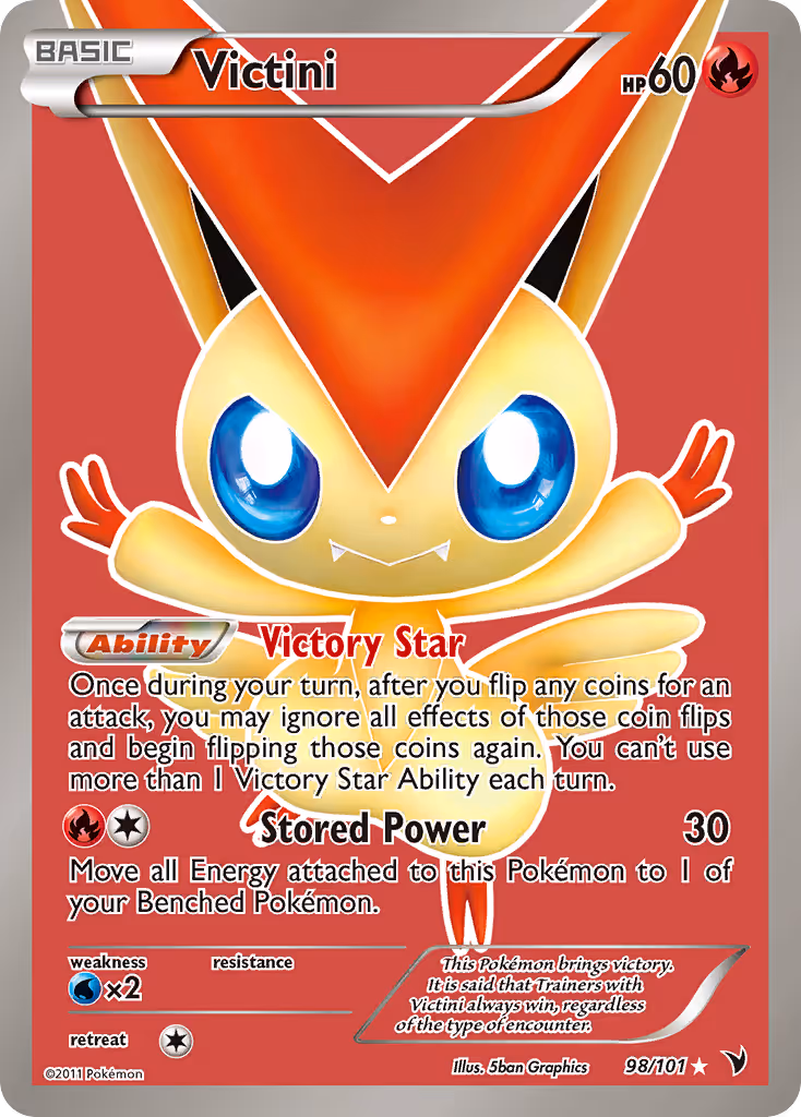 Victini 98/101 Pokemon card