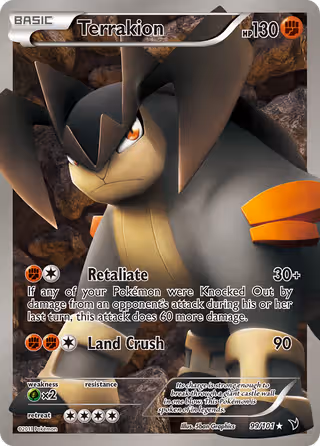 Terrakion 99/101 Pokemon card