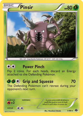 Pinsir 1/99 Pokemon card