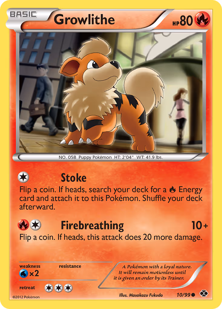Growlithe 10/99 Pokemon card