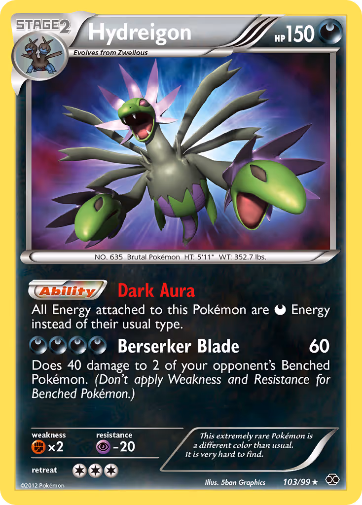 Hydreigon 103/99 Pokemon card