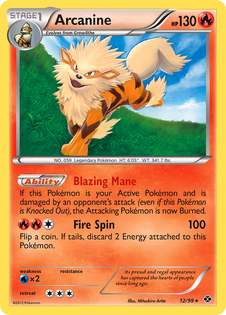 Arcanine 12/99 Pokemon card