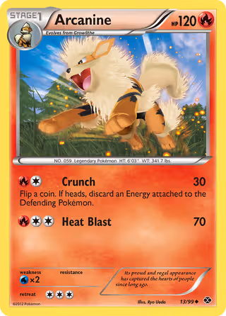 Arcanine 13/99 Pokemon card